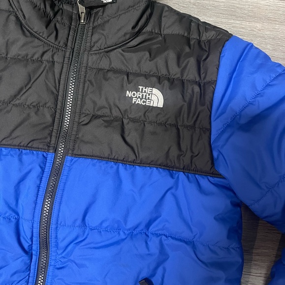 The North Face Printed Reversible Mount Chimbo Puffer Fur Jacket Boys L 12/14 - Picture 2 of 9